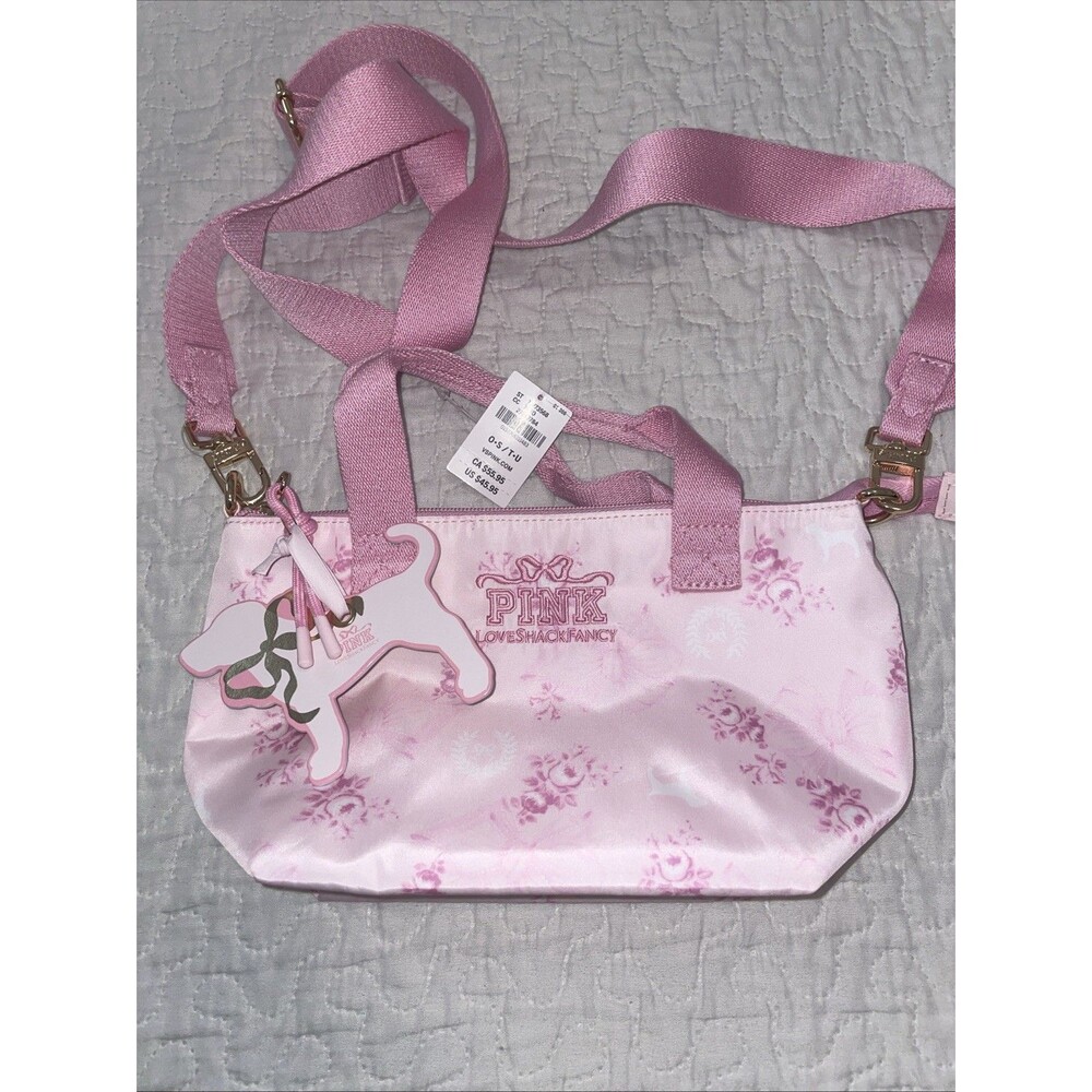 Victoria's Secret PINK x LoveShack Fancy Mini Tote Bag NWT Floral